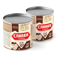 СЛИВКИ с сахаром 10 жб 380 гр