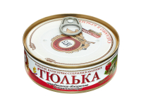 Тюлька неразделанная обжаренная в Томатном Соусе 240гр жб ТМ "За Родину"