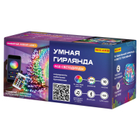 Гирлянда "Умная RGB" 10 м, 100 ламп RGB, IP44, 16млн цветов, пульт, Bluetooth, APP, музыкальная Гирлянда "Умная RGB" 10 м, 100 ламп RGB, IP44, 16млн цветов, пульт, Bluetooth, APP, музыкальная