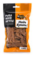 Минтай соломка "Пиратская закуска". Сушено вяленая пищевая рыбная продукция. 150 г (35)