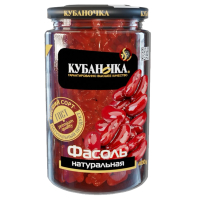 Фасоль красная в соб.соку Кубаночка 400г(МОП 240г), стекло