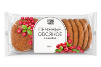 Печенье овсяное с клюквой, 660 гр. НИКА ООО (Дзержинск)(производитель)
