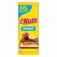 Шоколад молочный NUTS с фундуком 180г