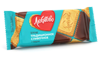 Печенье сахарное "Традиционное сливочное" со вкусом сливок с глазурью, 338 гр.