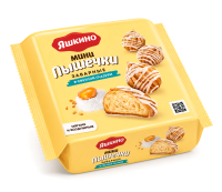 Мини пышечки заварные в белой глазури, "Яшккино" 240 г. КДВ Групп ООО(производитель)