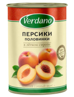 Персики половинки в легком сиропе 425 мл