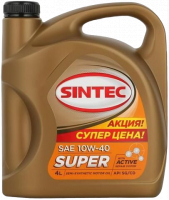 "Синтек" масло моторное псинтетика 10W40.(4 литра)  