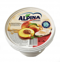 Крем с йогуртом "ALPINA" 15% СЗМЖ 700 г ведро персик/клубника 