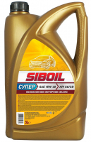 Масло моторное полусинтетическое "Siboil Супер" 5W40 API SG/CD, 4л., "Обнискоргсинтез АО"
