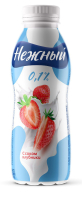 Напиток йогуртный Нежный 0,1% с соком клубники/персика 420 г БЗМЖ 