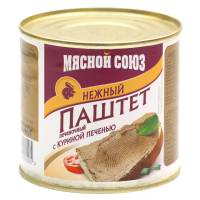 Паштет из куринной печени 240 гр ТУ ООО "Мясной союз"
