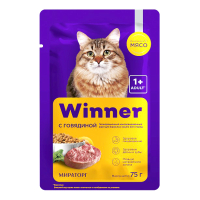 Корм Winner Meat конс.с говядиной д/взр.кошек 75гр Короча СК ЗАО Корм Winner Meat конс.с говядиной д/взр.кошек 75гр Короча СК ЗАО
