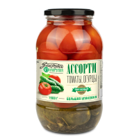 Ассорти маринованное (огурцы и томаты) ТМ "Закрутки без Накрутки" 1500гр Ассорти маринованное (огурцы и томаты) ТМ "Закрутки без Накрутки" 1500гр
