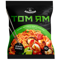 Лапша б/п Азия со вкусом том ям 90 г Импрод ООО(производитель)