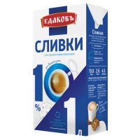 Сливки питьевые ультрапас. ТМ "Едаковъ", м.д.ж 10, 1л.БЗМЖ СИБМОЛ ООО (производитель)