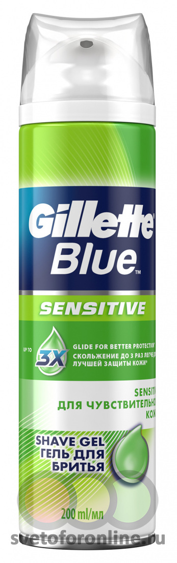 Gillette гель для бритья blue protection gel 200 ml